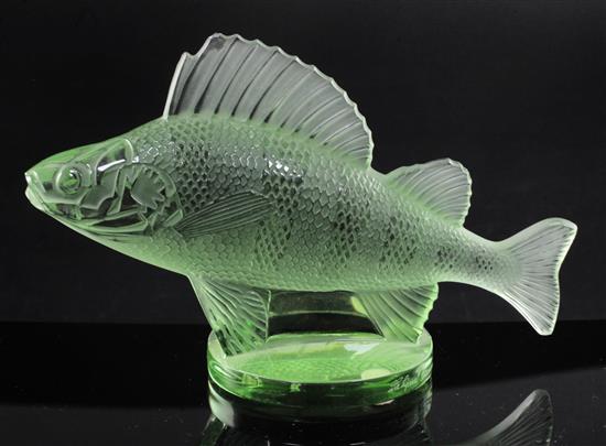 Perche Poisson/Perch. A glass mascot by René Lalique, introduced on 20/4/1929, No.11803